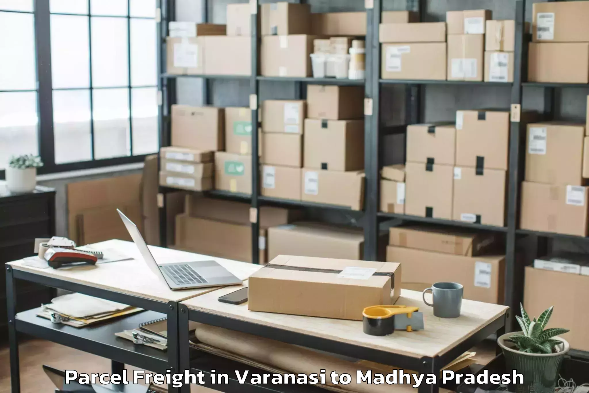 Book Varanasi to Iit Indore Parcel Freight Online